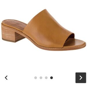 Frye Cindy Mule Women's Brown Leather Block Heel Mules 5.5